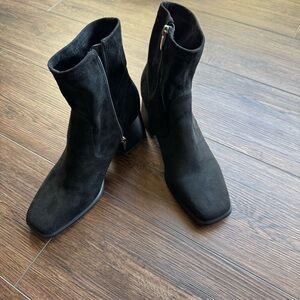 Marc Fisher Black Suede Ankle Boots